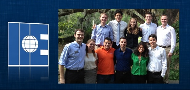 UF IIE student group photo, superimposed over the IIE logo