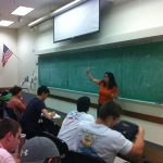 Natzia Jimenez-Drack delivers a lecture to students