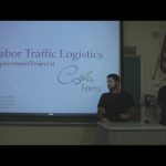 Students give a presentation on Labor Traffic Logistics
