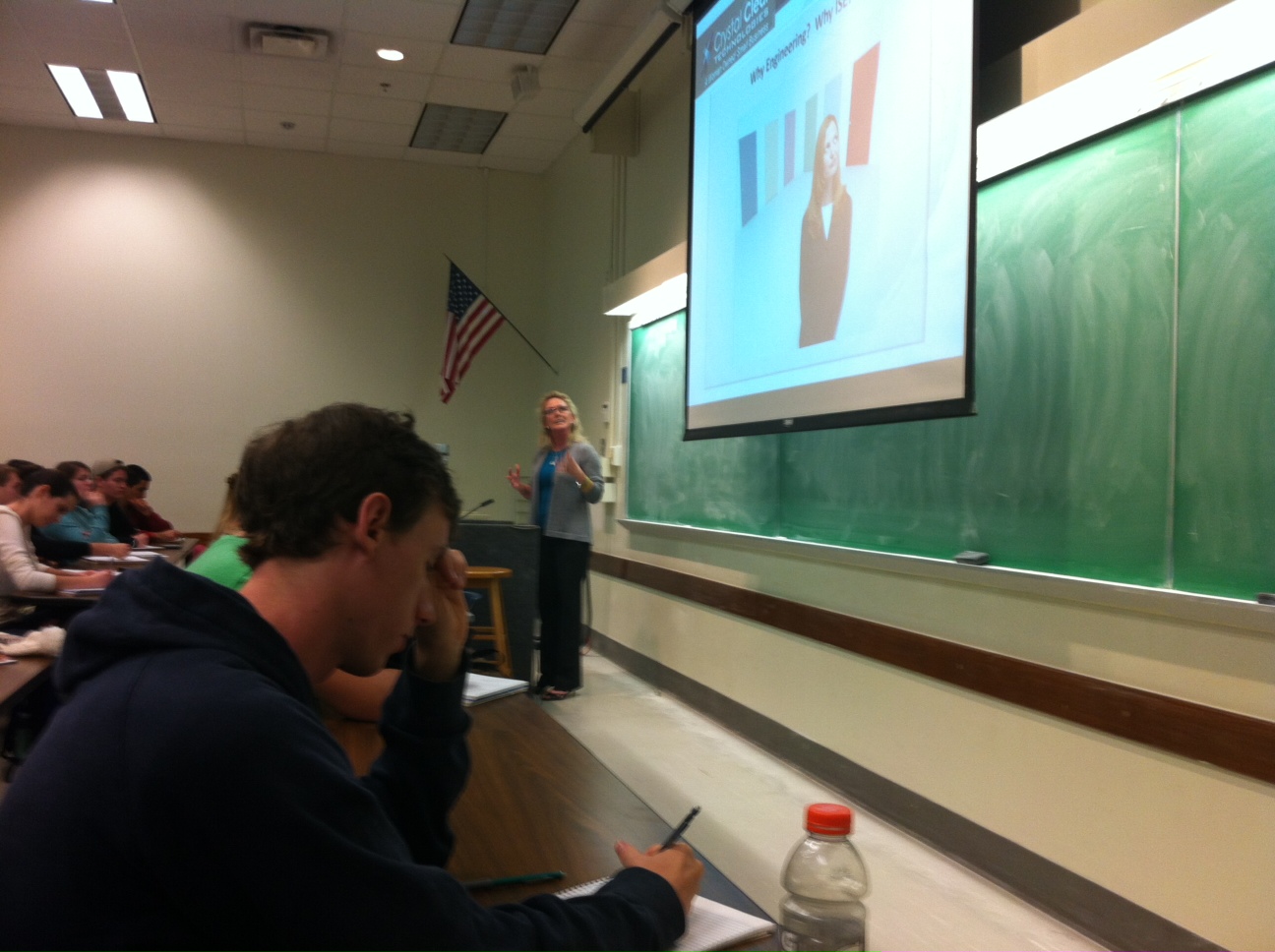 Trudy Daniels delivers a lecture to students
