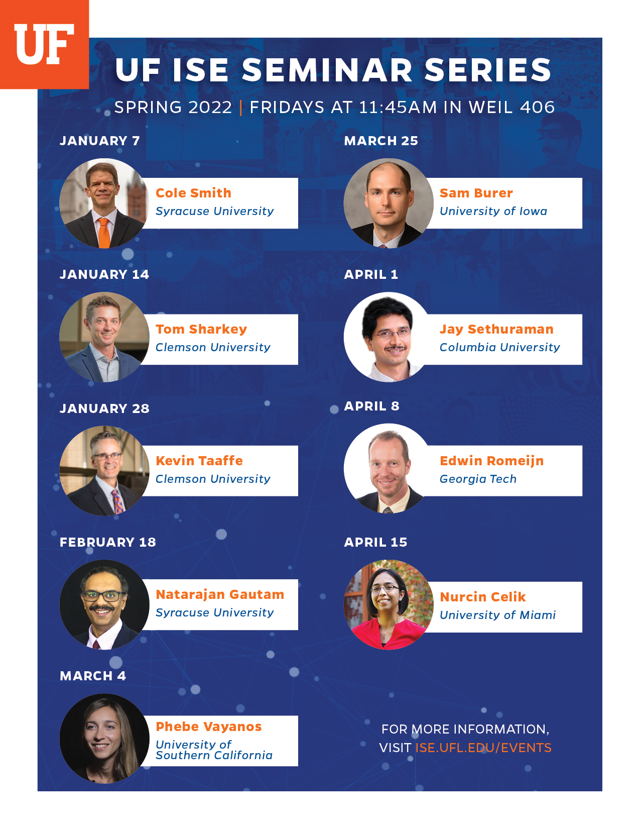 Ufl 2022 Calendar Current Seminars | Uf Department Of Industrial And Systems Engineering