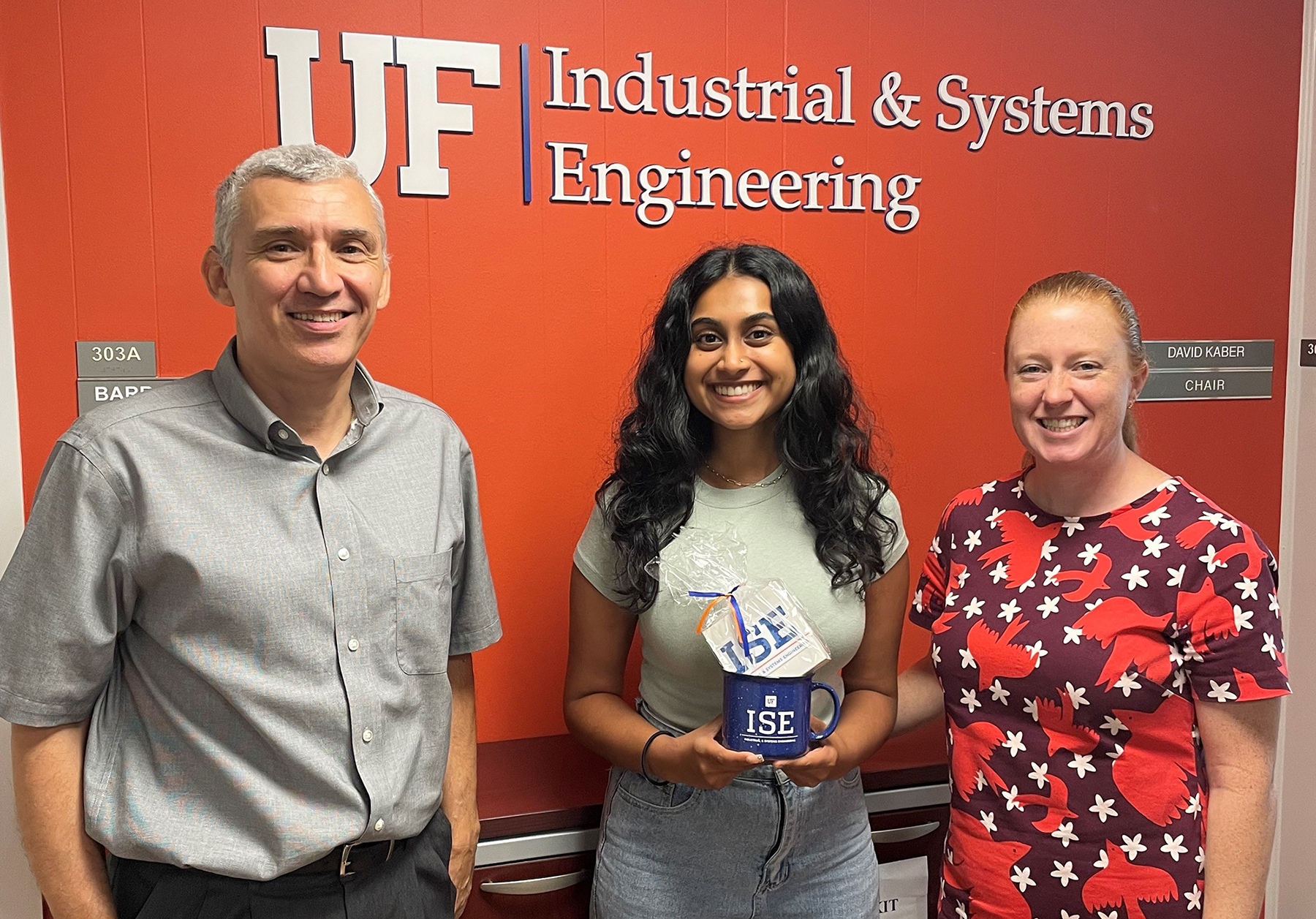 (L-R) Sedar Kirli, Ph.D., Anushka Radhakrishnan and Meredith Hartig.